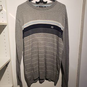 Travis Mathew Striped Crewneck